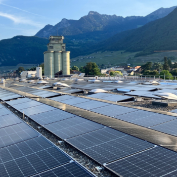 photovoltaic system on Aigle roofs